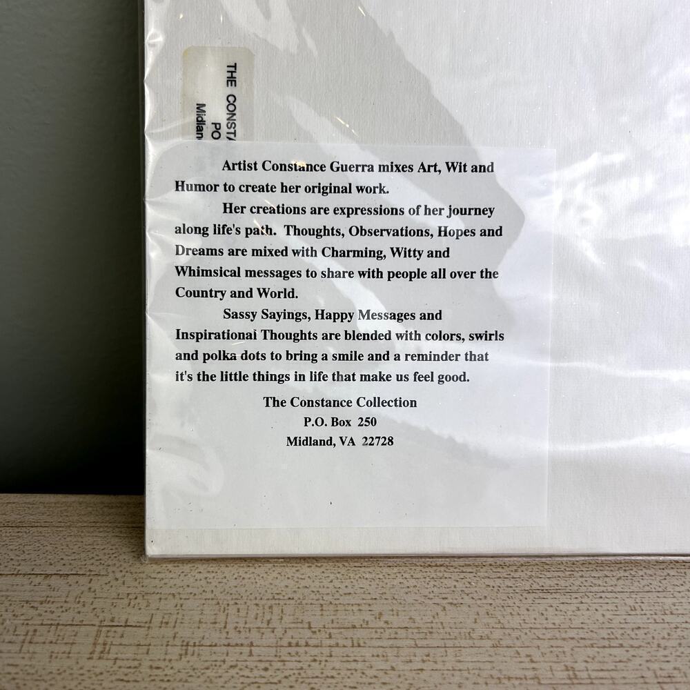 Constance Guerra Art Funny Bathroom Sign Matted to 8" x 10" Unique Eclectic Home - Picture 9 of 9